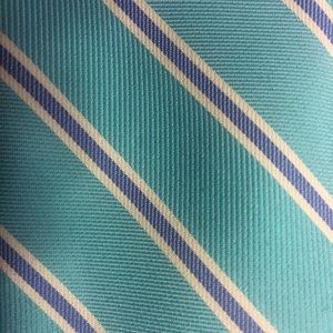 Izod men’s striped tie teal/blue/white